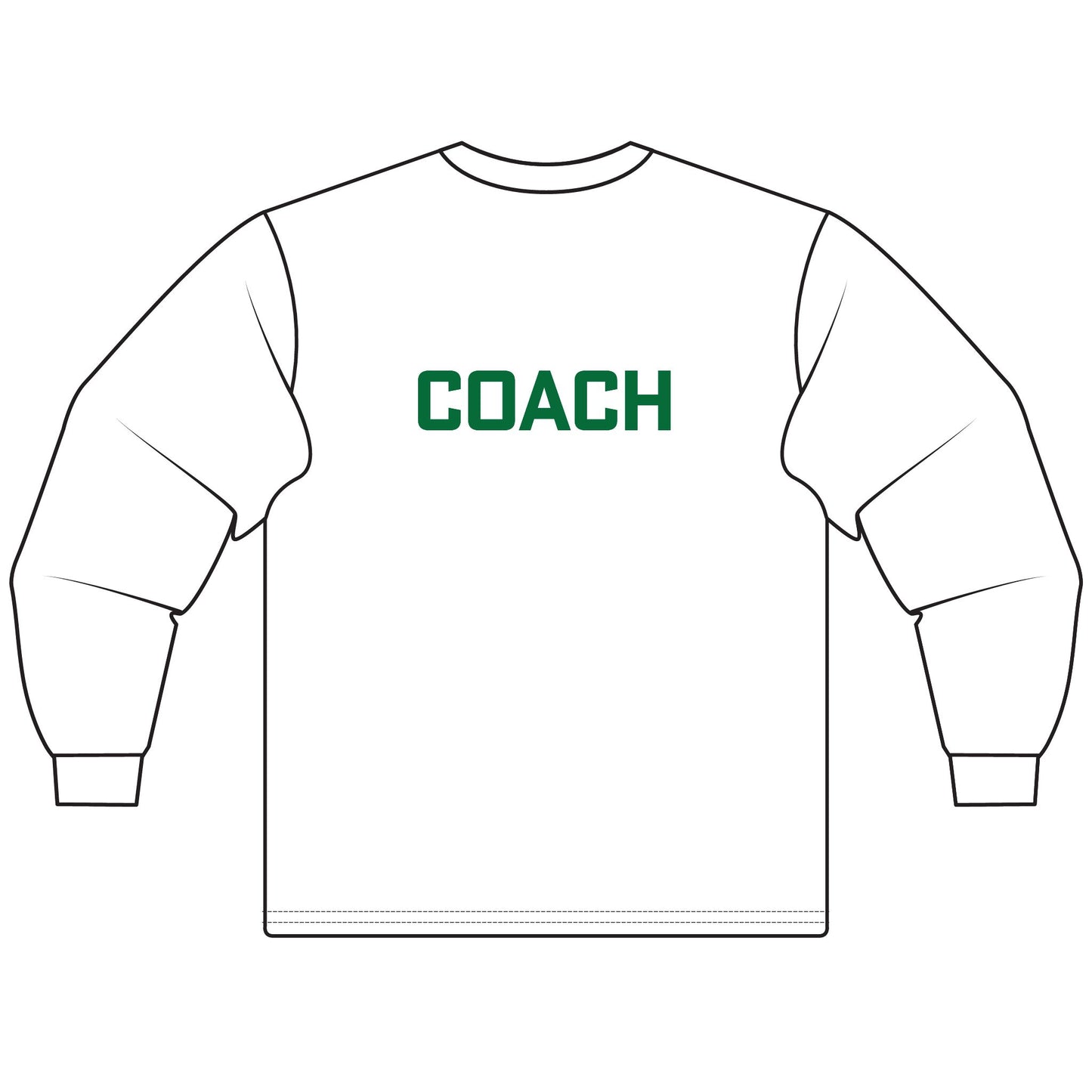 Coach's - Unisex Long Sleeve T-Shirt - gymcats - grn
