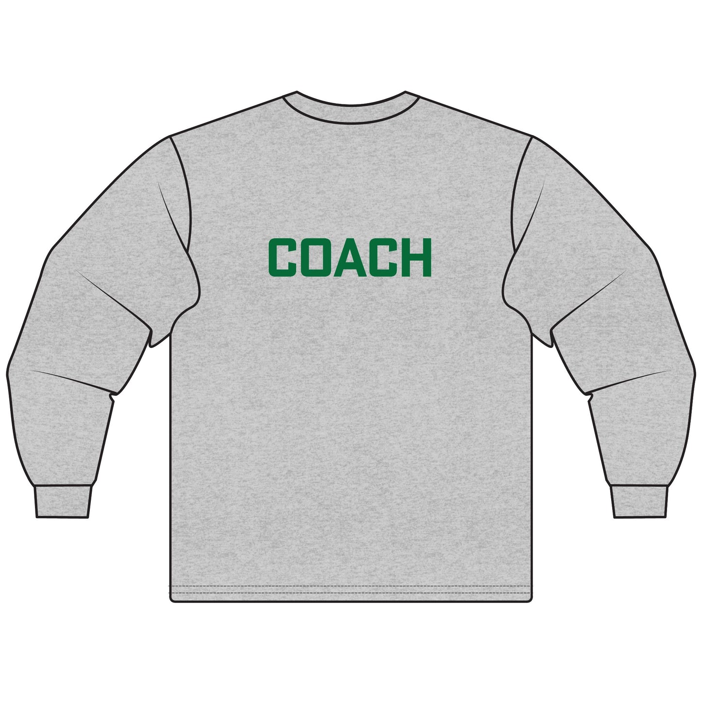 Coach's - Unisex Long Sleeve T-Shirt - gymcats - grn