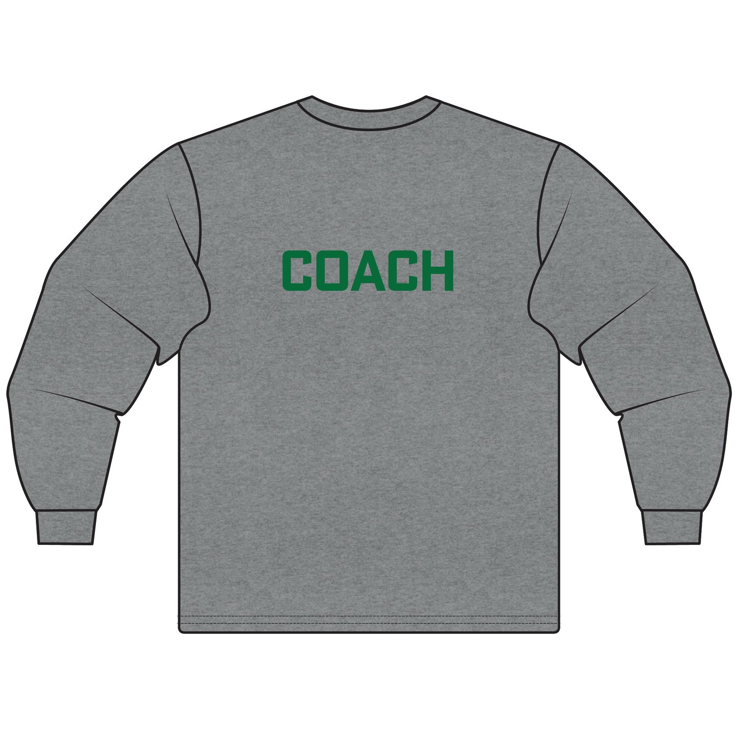 Coach's - Unisex Long Sleeve T-Shirt - gymcats - grn